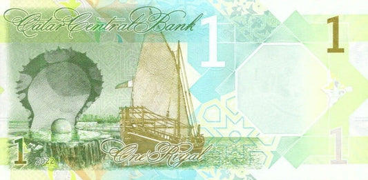 Katar 1 Riyal Żaglówka 2022 P-32b
