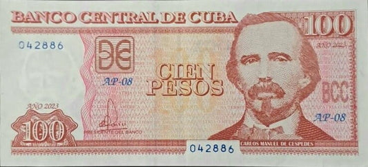 Kuba 100 Peso Carlos De Cespedes 2023 P-129p