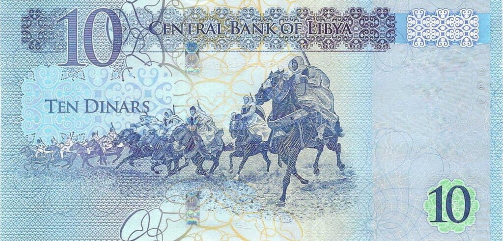 Libia 10 Dinarów Jeźdźcy 2024 P-82b