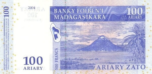 Madagaskar 100 ariary Rośliny 2004/16 P-86b