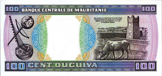 Mauretania 100 Ouguiya Krowa 2002 P-4k