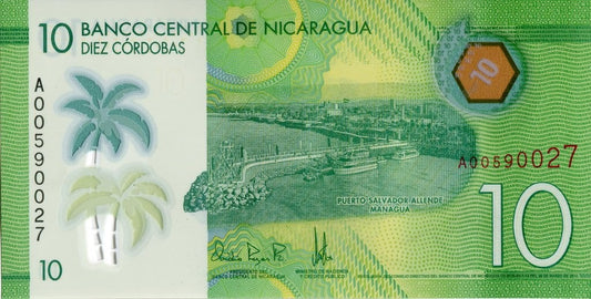 Nikaragua 10 kordobas tancerka 2014 P-209