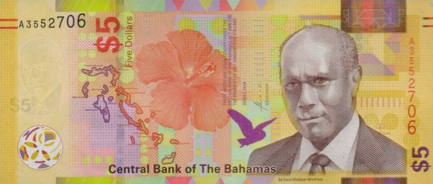 Bahamy 5 $ Taniec 2020 P-78a