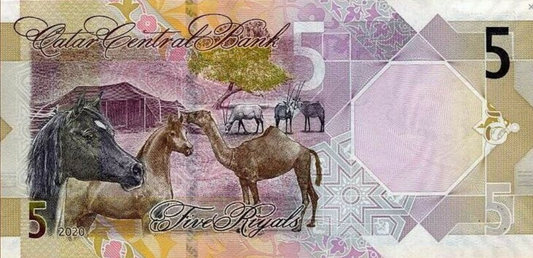 Katar 5 Riyal Konie i wielbłądy 2020 P-33a