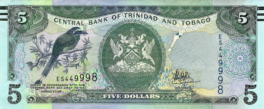Trynidad i Tobago 5 $ Ptak rajski 2006/17 P-47c