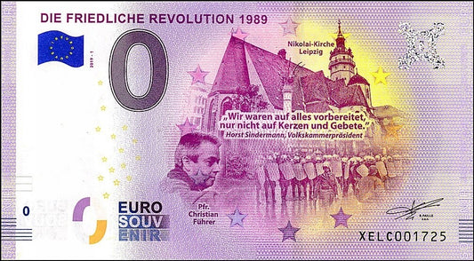 UE 0 euro Die friedliche Revolution 1989 2019.1