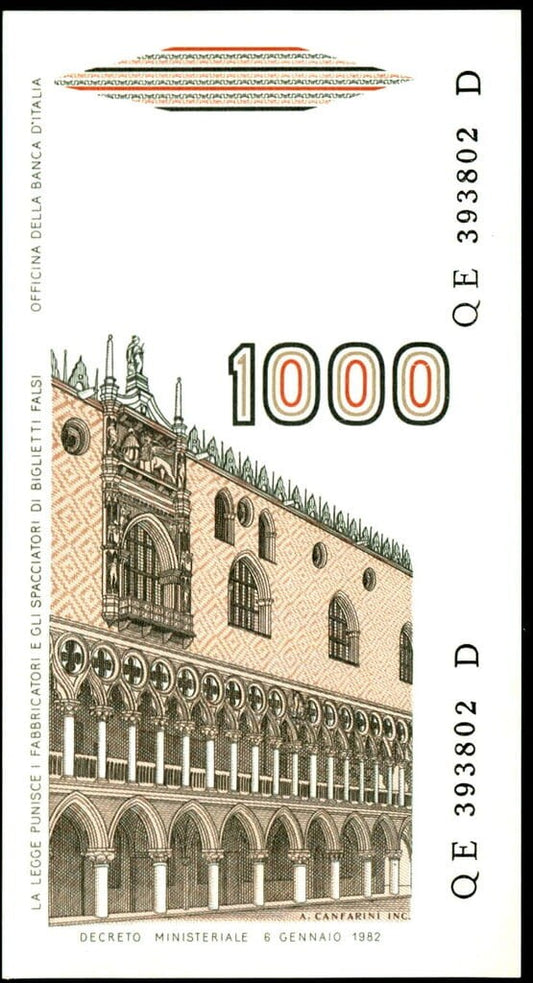 Włochy 1000 ITL Marco Polo 1982 P-109b