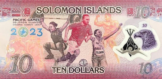 Wyspy Salomona 10 $ XVII Igrzyska Pacyfiku  2023 P-39