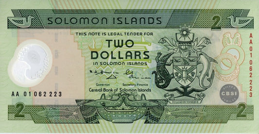 Wyspy Salomona 2 $ Bank centralny 2011 P-23